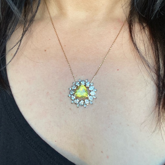Beautiful Oro Verde citrine and diamonds gold pendant - Picture 4 of 4
